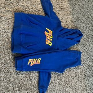 Polo by Ralph Lauren blue and yellow sweat suit in great condition